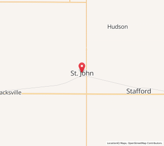 Map of St. John, Kansas
