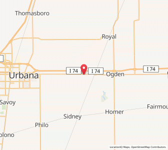 Map of St. Joseph, Illinois