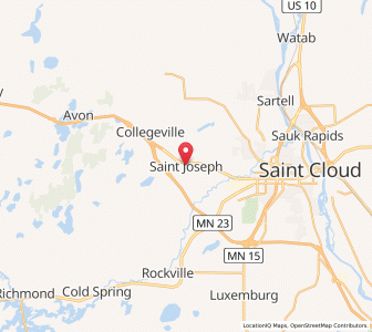 Map of St. Joseph, Minnesota