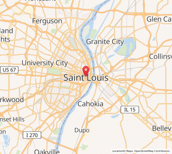 Map of St. Louis, Missouri