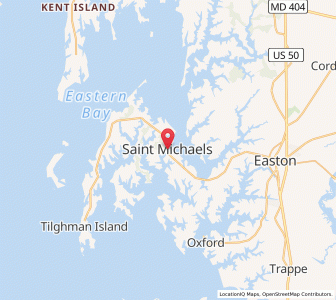 Map of St. Michaels, Maryland