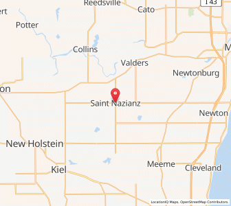 Map of St. Nazianz, Wisconsin