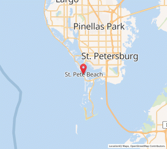 Map of St. Pete Beach, Florida