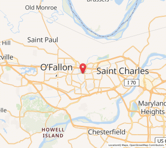 Map of St. Peters, Missouri