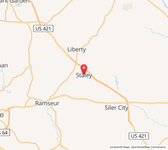 Map of Staley, North Carolina