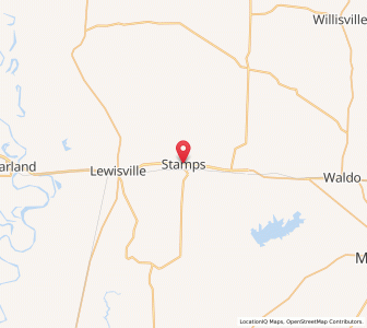 Map of Stamps, Arkansas