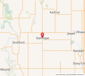 Map of Stanhope, Iowa