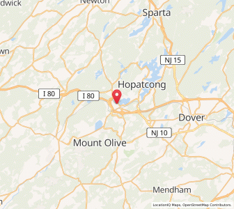 Map of Stanhope, New Jersey