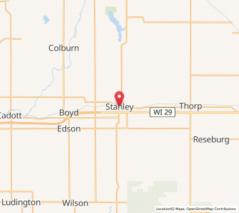 Map of Stanley, Wisconsin