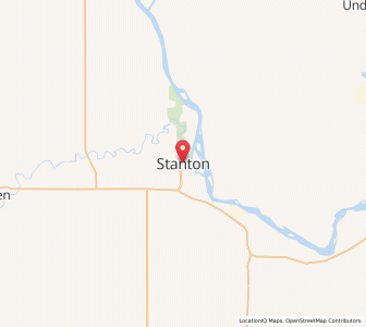 Map of Stanton, North Dakota