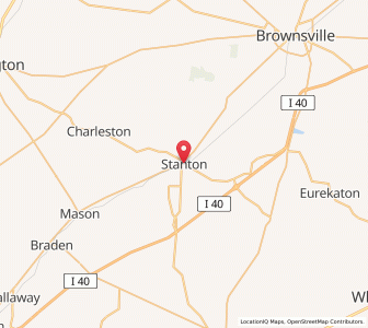 Map of Stanton, Tennessee