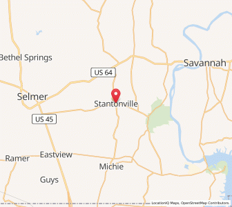 Map of Stantonville, Tennessee