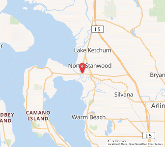 Map of Stanwood, Washington