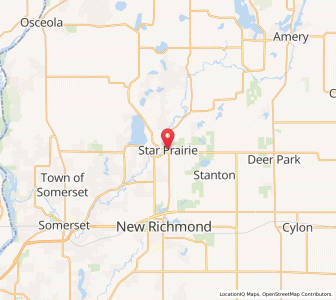 Map of Star Prairie, Wisconsin