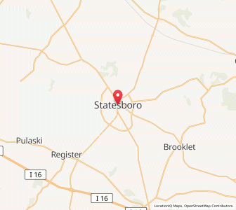 Map of Statesboro, Georgia