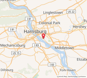 Map of Steelton, Pennsylvania