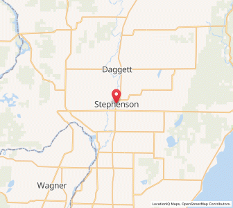 Map of Stephenson, Michigan