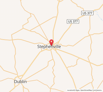 Map of Stephenville, Texas