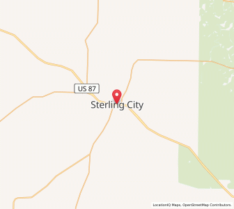 Map of Sterling City, Texas