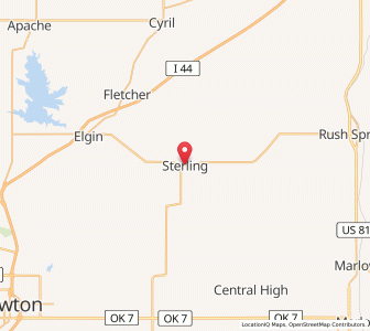 Map of Sterling, Oklahoma