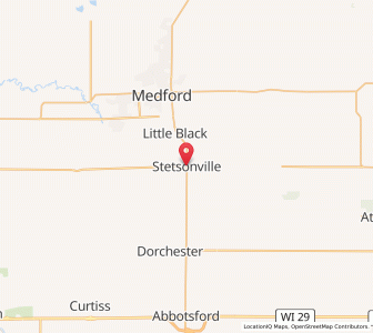 Map of Stetsonville, Wisconsin