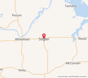 Map of Stigler, Oklahoma