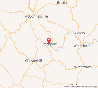 Map of Stockport, Ohio