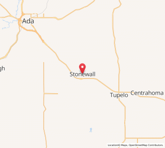 Map of Stonewall, Oklahoma