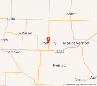 Map of Stotts City, Missouri
