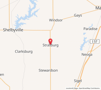 Map of Strasburg, Illinois