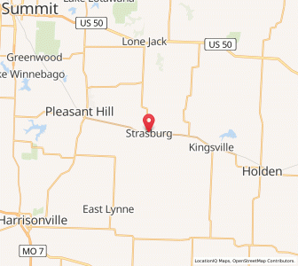 Map of Strasburg, Missouri