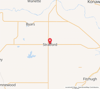 Map of Stratford, Oklahoma