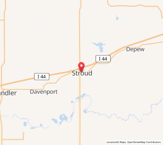 Map of Stroud, Oklahoma