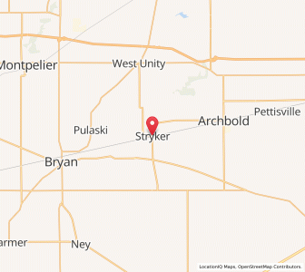 Map of Stryker, Ohio