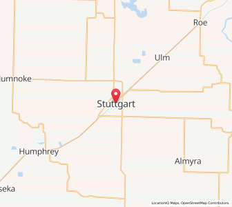 Map of Stuttgart, Arkansas