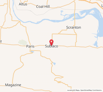 Map of Subiaco, Arkansas