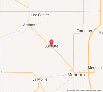 Map of Sublette, Illinois