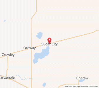 Map of Sugar City, Colorado