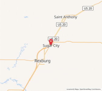 Map of Sugar City, Idaho