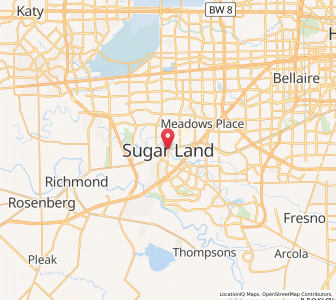 Map of Sugar Land, Texas