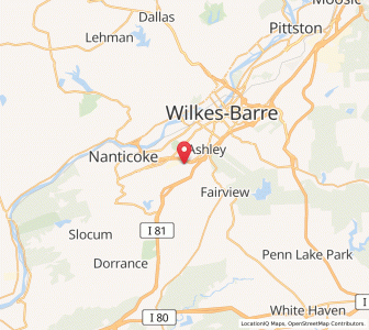 Map of Sugar Notch, Pennsylvania