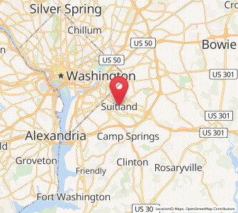 Map of Suitland, Maryland