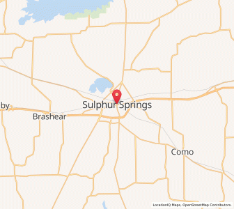 Map of Sulphur Springs, Texas