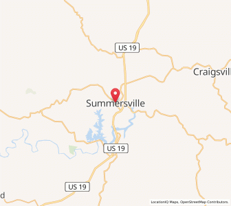 Map of Summersville, West Virginia