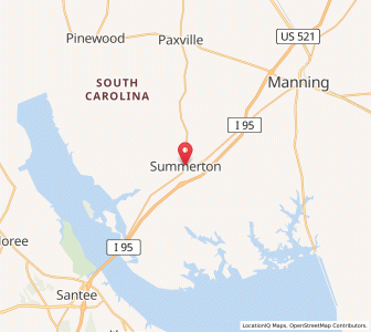 Map of Summerton, South Carolina