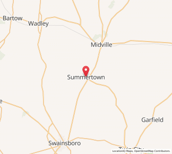 Map of Summertown, Georgia