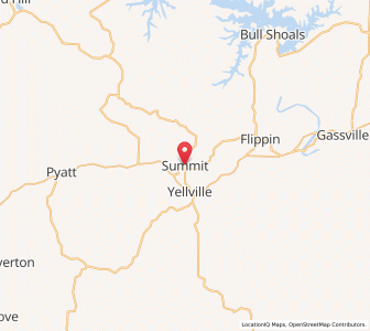 Map of Summit, Arkansas