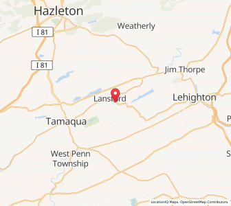 Map of Summit Hill, Pennsylvania