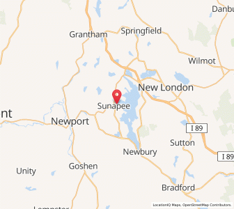 Map of Sunapee, New Hampshire