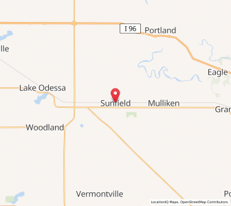 Map of Sunfield, Michigan